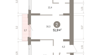 51.00 м² | 3 - 7 эт.