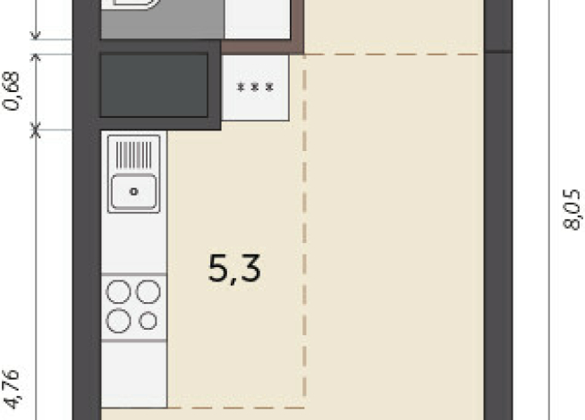 26.70 м² | 8 - 30 эт.
