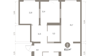 83.00 м² | 3 - 16 эт.