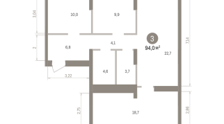 93.00 м² | 9 - 9 эт.