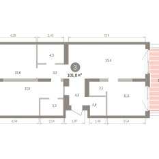 101.00 м² | 2 - 8 эт. 00