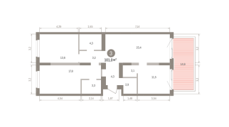 101.00 м² | 2 - 8 эт.