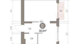 32.00 м² | 9 - 9 эт.