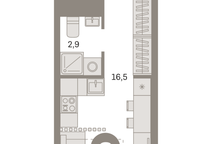 22.00 м² | 4 - 8 эт.