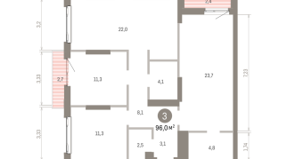 96.00 м² | 5 - 25 эт.