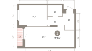 52.00 м² | 4 - 16 эт.