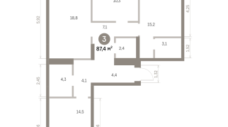 87.00 м² | 4 - 9 эт.