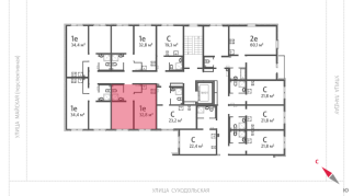 32.80 м² | 6 - 8 эт.