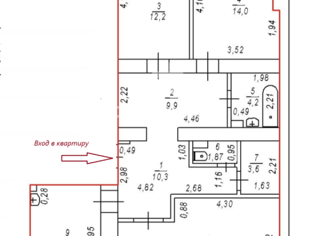 3-к квартира | 87.70 м² | 13 - 16 эт.