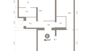 96.00 м² | 7 - 8 эт.