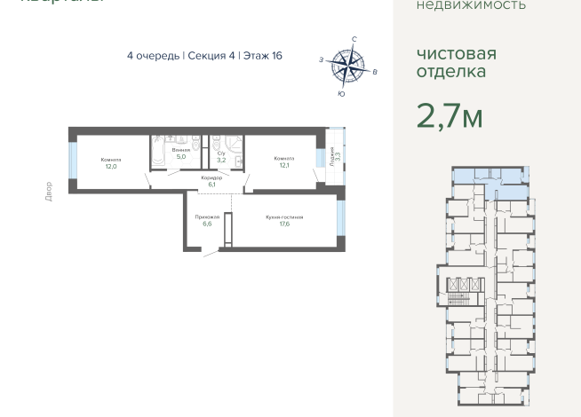65.48 м² | 16 - 25 эт.