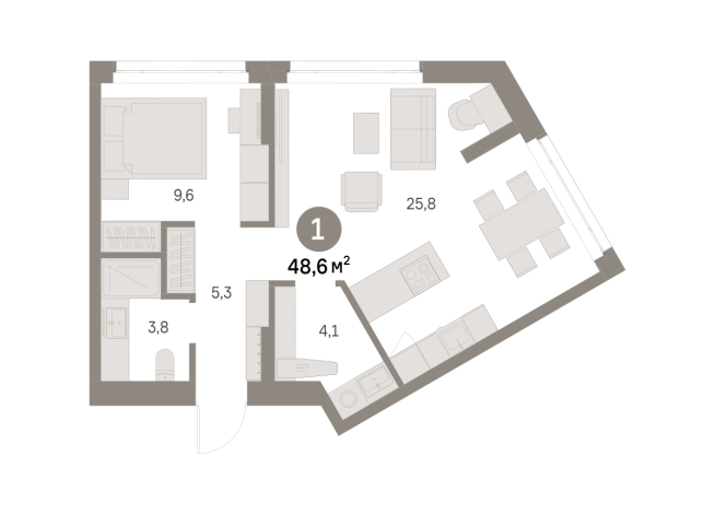48.00 м² | 2 - 9 эт.