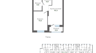 39.22 м² | 7 - 25 эт.