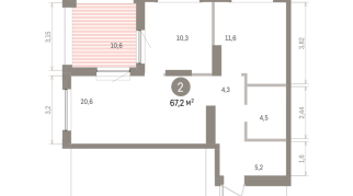 67.00 м² | 8 - 8 эт.