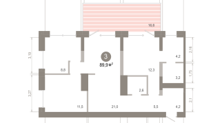 89.00 м² | 1 - 8 эт.