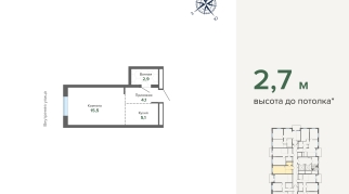 27.60 м² | 6 - 24 эт.