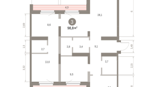 98.00 м² | 9 - 9 эт.
