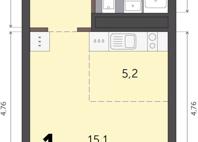 28.60 м² | 3 - 19 эт.