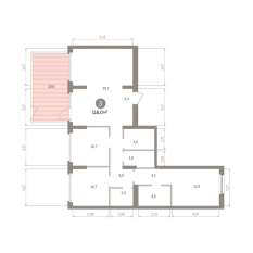 115.00 м² | 2 - 7 эт. 00