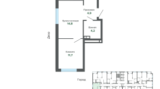 35.60 м² | 7 - 25 эт.