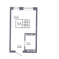 1-к квартира | 21.51 м² | 2 - 13 эт. 10