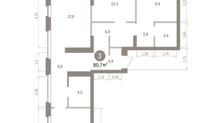 80.00 м² | 5 - 7 эт.