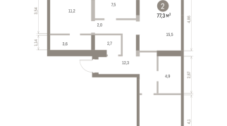 77.00 м² | 9 - 9 эт.