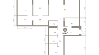104.00 м² | 3 - 8 эт.