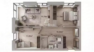 2-к квартира | 53.10 м² | 4 - 25 эт.