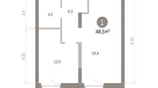 48.00 м² | 4 - 8 эт.