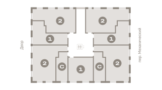 44.00 м² | 4 - 8 эт.