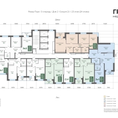 44.64 м² | 23 - 24 эт. 01