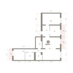 105.00 м² | 5 - 9 эт. 00