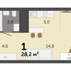 28.20 м² | 18 - 32 эт. 00