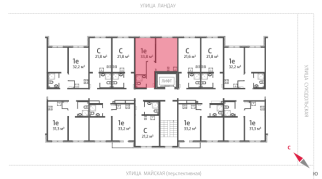 33.80 м² | 8 - 8 эт.