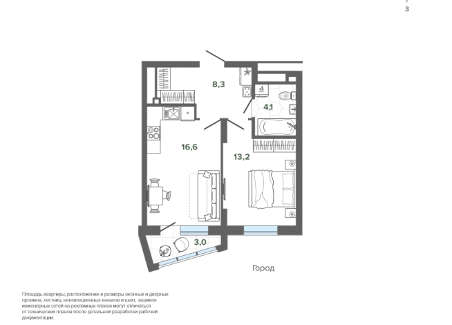 45.29 м² | 24 - 25 эт.