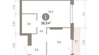 36.00 м² | 7 - 25 эт.