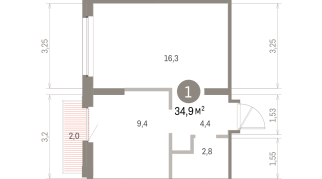 34.00 м² | 8 - 8 эт.