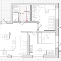 2-к квартира | 43.20 м² | 3 - 19 эт. 00