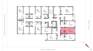 21.80 м² | 5 - 8 эт.