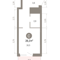 26.00 м² | 6 - 8 эт. 00