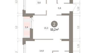 55.00 м² | 5 - 7 эт.