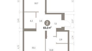64.00 м² | 2 - 8 эт.