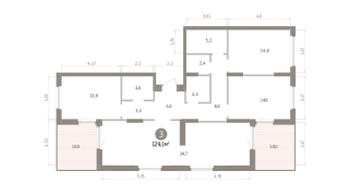 129.00 м² | 15 - 16 эт.