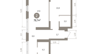 79.00 м² | 2 - 7 эт.