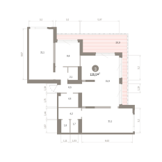 125.00 м² | 23 - 24 эт. 00