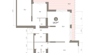 125.00 м² | 23 - 24 эт.