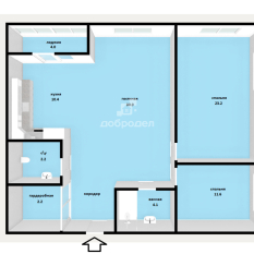 3-к квартира | 81.30 м² | 25 - 25 эт. 11
