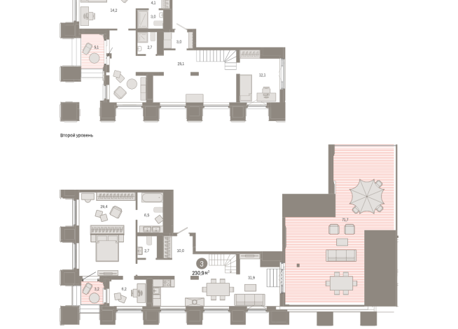 230.00 м² | 24 - 24 эт.