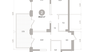 89.00 м² | 3 - 17 эт.